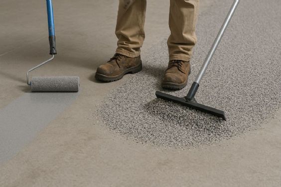 彩沙地坪漆：特色、施工方式與應用完整指南